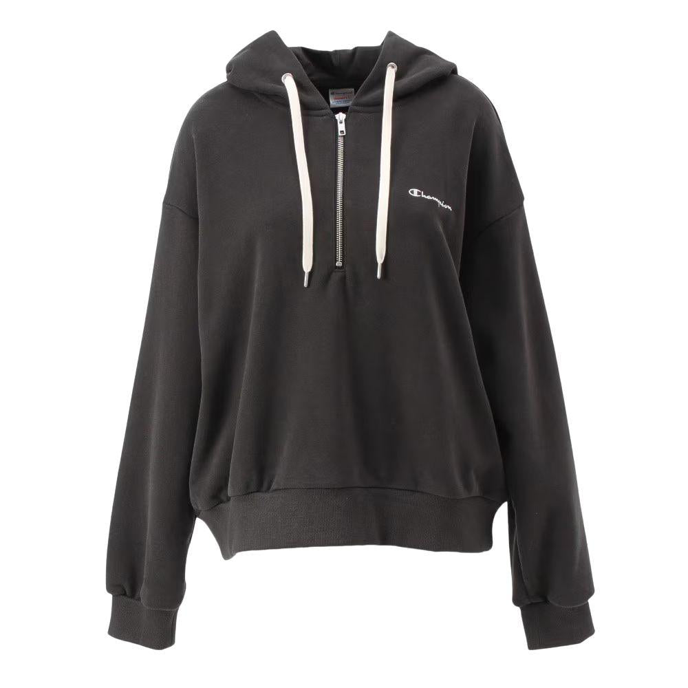 CHAMPION HALF ZIP HOODED SWEATSHIRT Women เสื้อฮู้ดแบบซิปของผู้หญิง - Rev Online