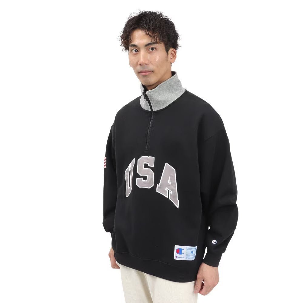 CHAMPION HALF ZIP SWEATSHIRT เสื้อสเวตเชิ๊ตผู้ชาย - Rev Online