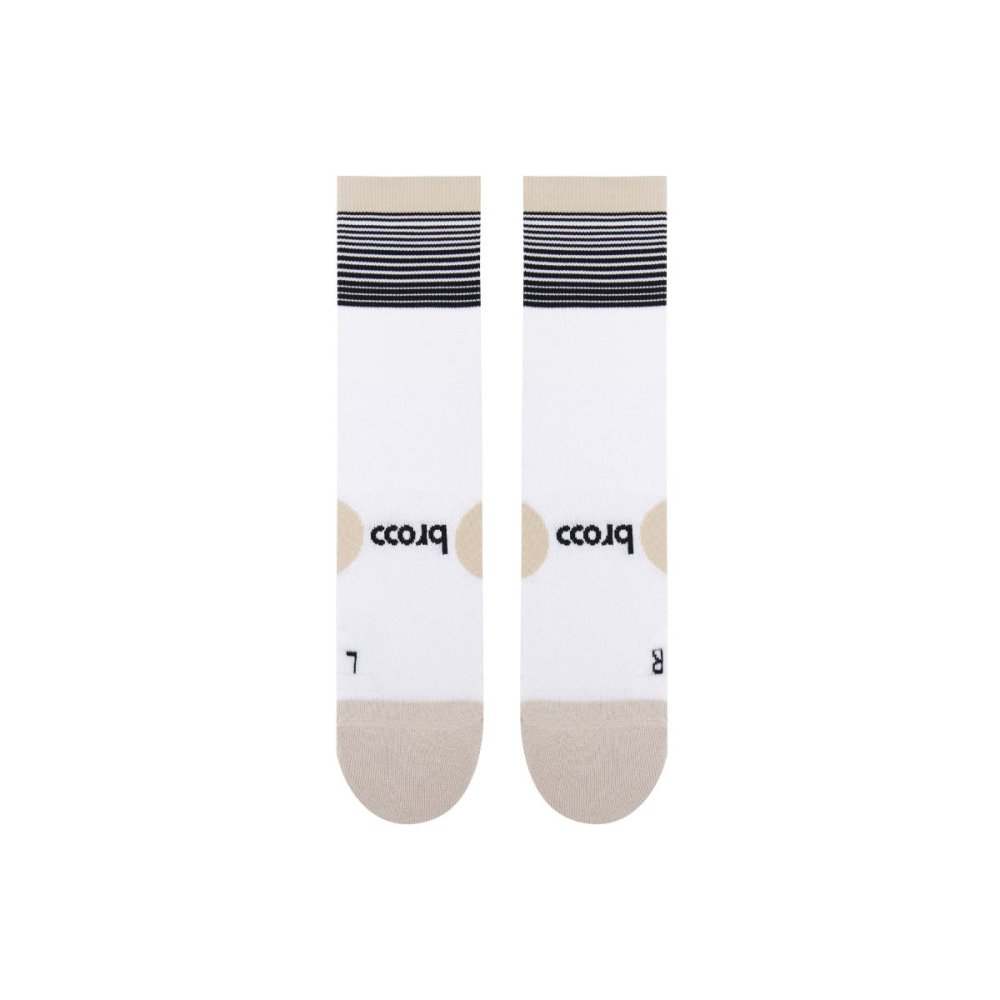 BROOO - TAKEOFF I LOW CREW SOCKS I PEARL WHITE Unisex Unisex - Rev Online