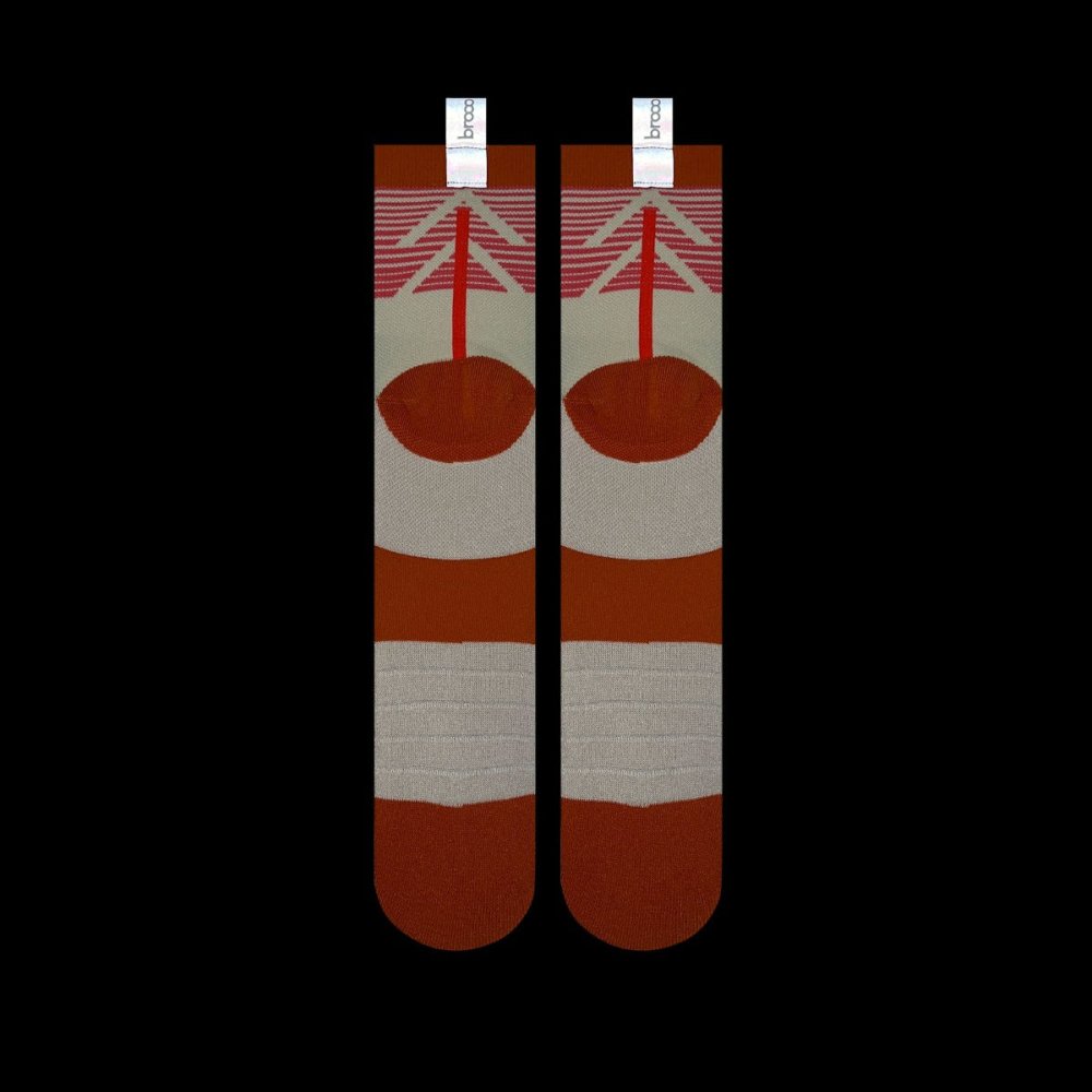 BROOO - TAKEOFF I LOW CREW SOCKS I RUBY RED Unisex Unisex - Rev Online