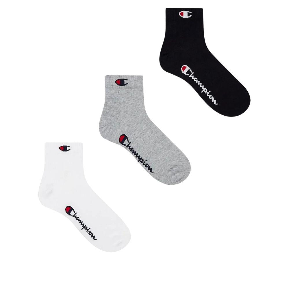 CHAMPION 3PK QUARTER SOCKS ถุงเท้าแพ็ก 3 คู่สำหรับผู้ชายและผู้หญิง - Rev Online