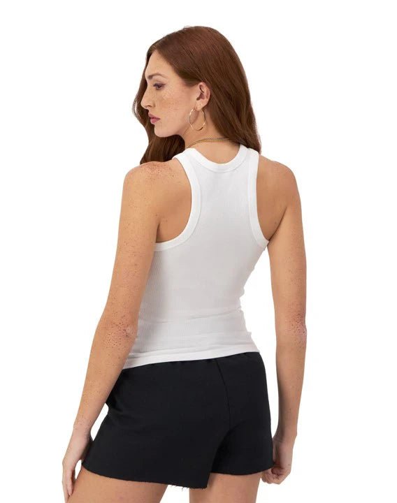 CHAMPION HIGH NECK RIBBED TANK เสื้อกล้ามผู้หญิง - Rev Online