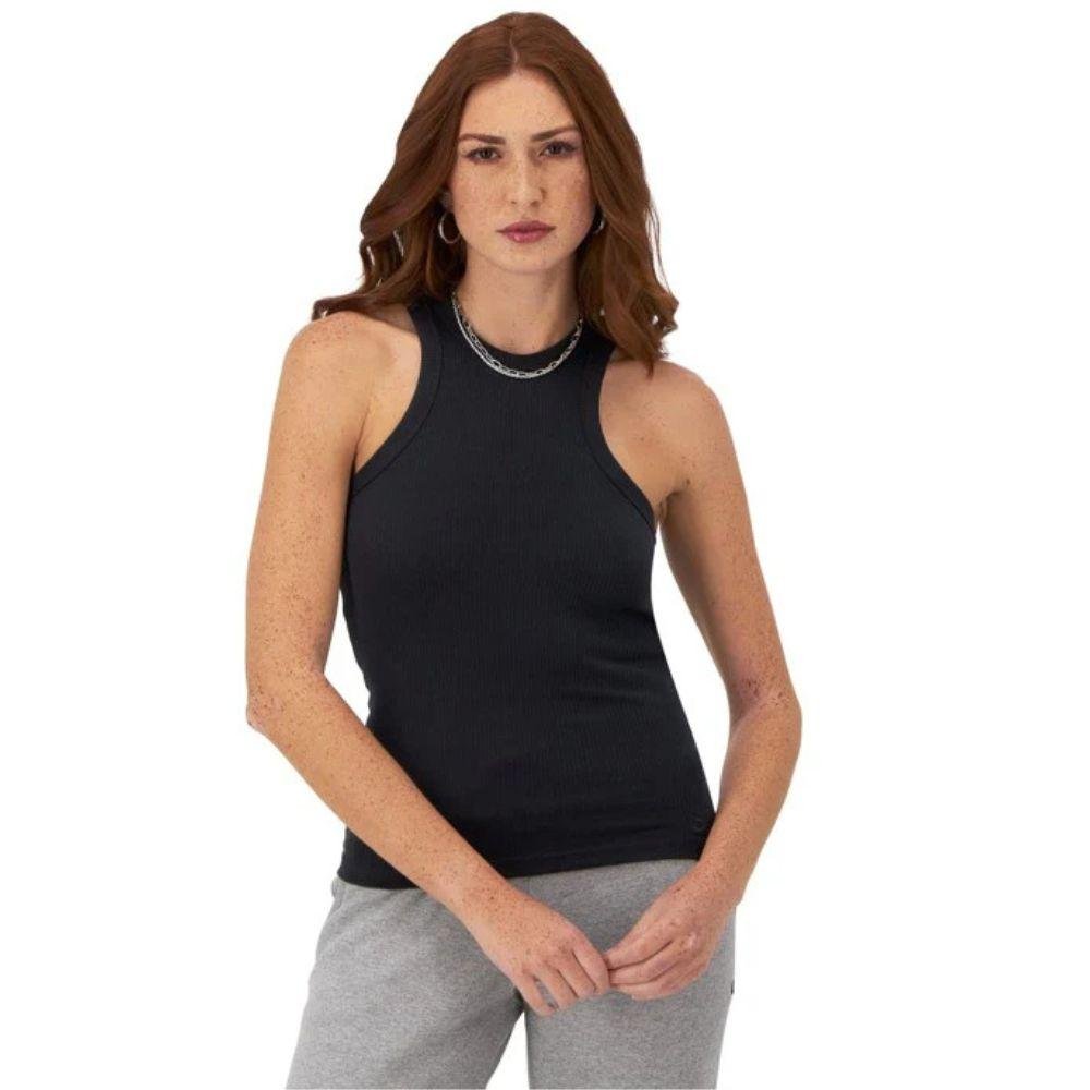 CHAMPION HIGH NECK RIBBED TANK เสื้อกล้ามผู้หญิง - Rev Online