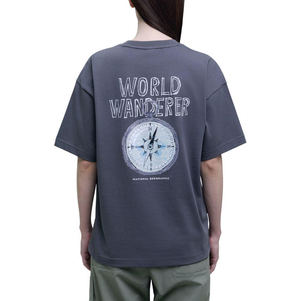 NATIONAL GEOGRAPHIC TREASURE COMPASS TEE เสื้อยืดทีเชิ๊ตสำหรับผู้ชายและผู้หญิง - Rev Online