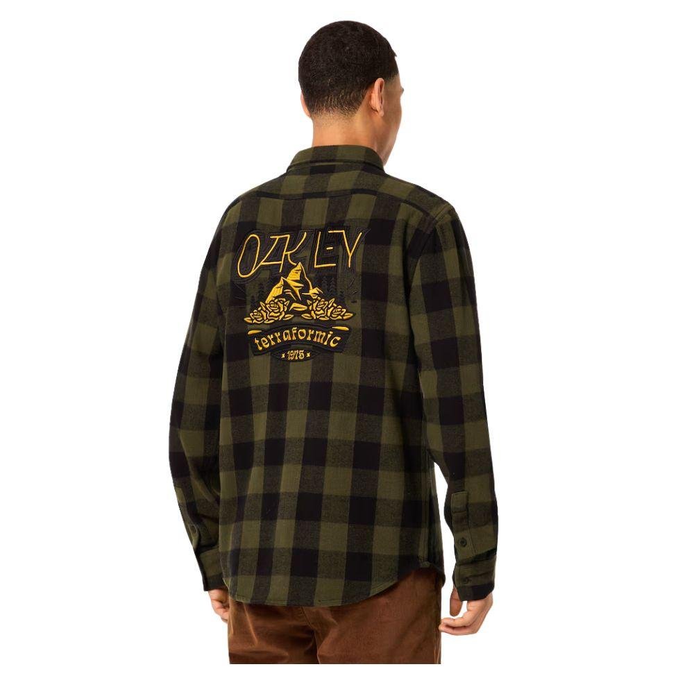 OAKLEY TERRAFORMIC LS BUTTON DOWN เสื้อเชิ้ตแขนยาวผู้ชาย - Rev Online