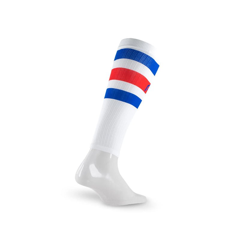 PROCOMPRES - CALF SLEEVES - WHITE RED AND BLUE STRIPE Unisex - Rev Online